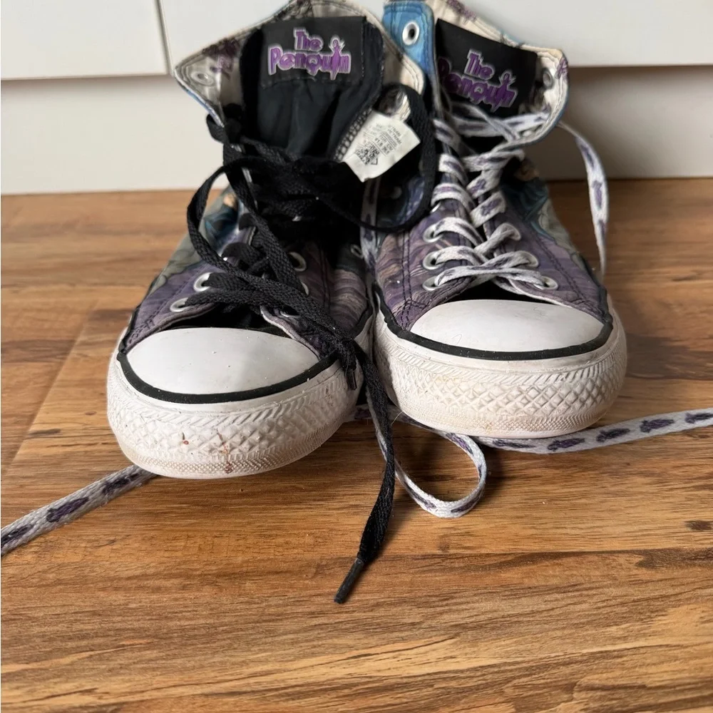 Converse Men’s Chuck Taylor Allstar Batman Penguin High Top Sneakers Size 8 - Picture 2 of 14